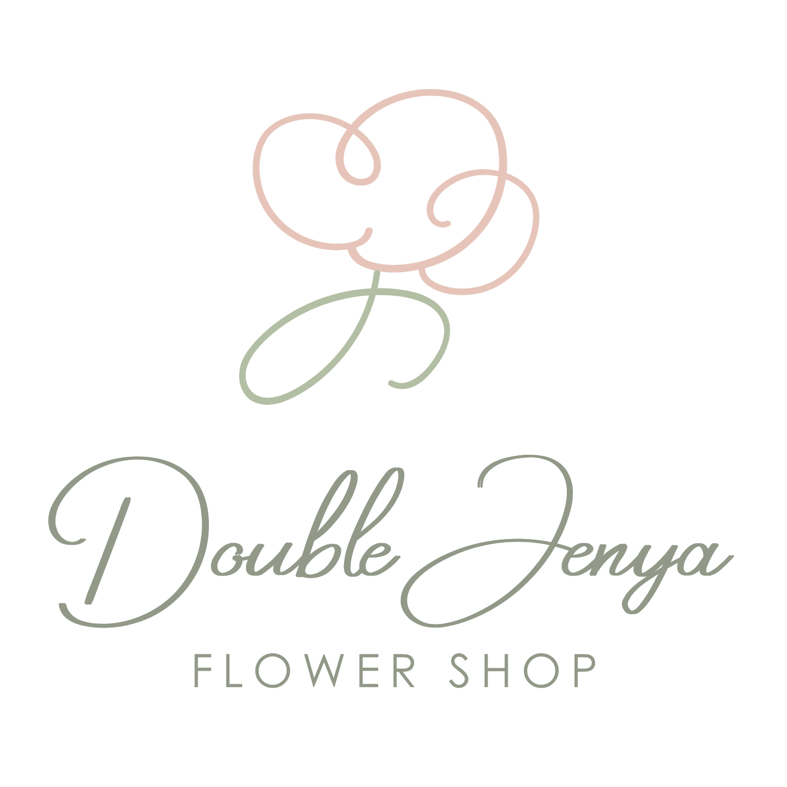 Double Jenya Flower Shop Brand Logo